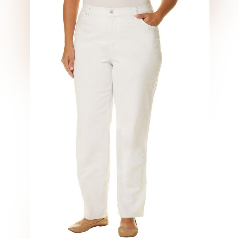 Gloria Vanderbilt Plus Size Amanda Jean White